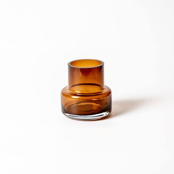 Enhabit Soto Glass Vase Small - Amber