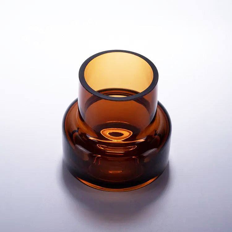 Enhabit Soto Glass Vase Small - Amber