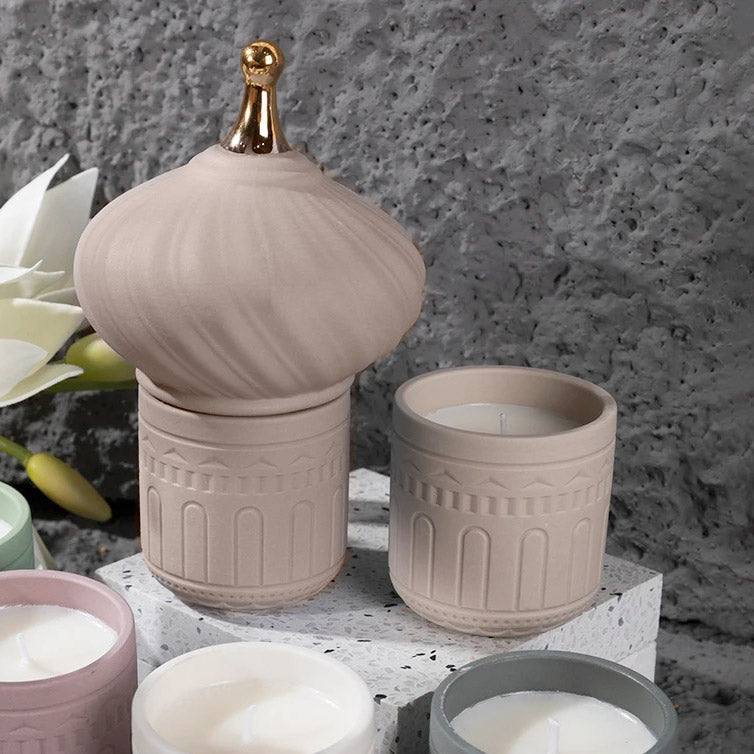 Enhabit Spire Ceramic Decorative Jar Small - Beige