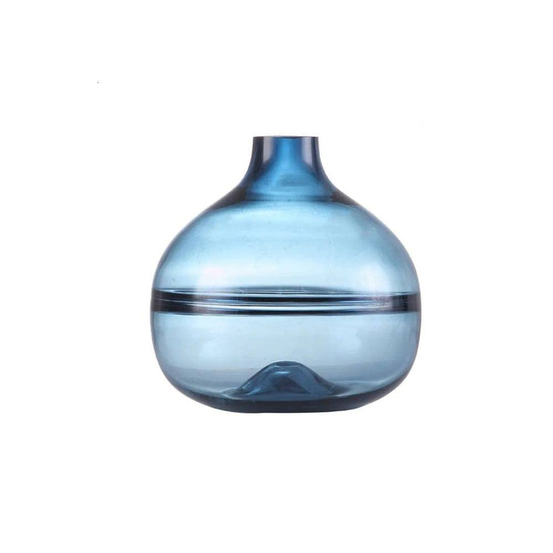 Enhabit Swirl Glass Vase Medium - Ocean Blue - Modern Quests