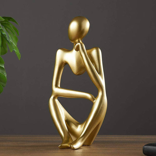 Enhabit The Thinker Decorative Sculpture - Gold