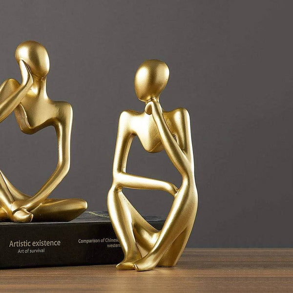 Enhabit The Thinker Decorative Sculpture - Gold
