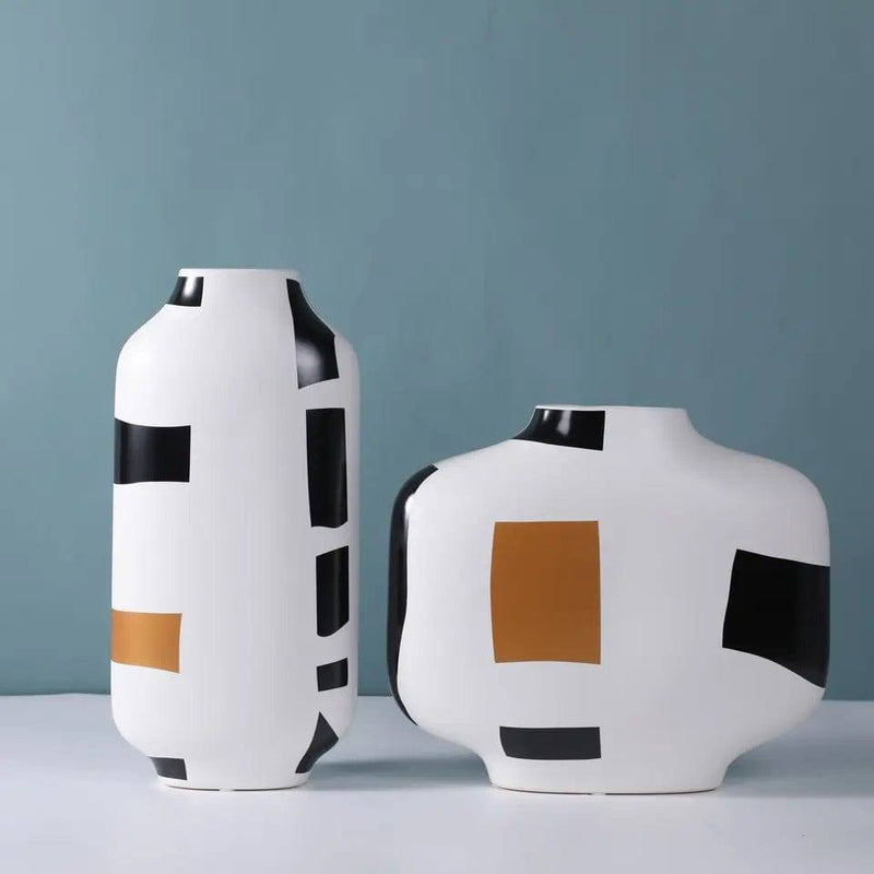Enhabit Theo Abstract Vase XL - White - Modern Quests