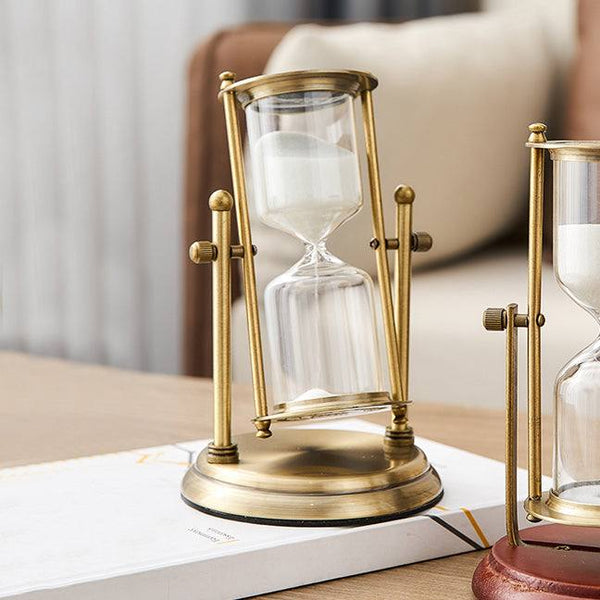 Enhabit Vintage Hourglass Medium - Brass - Modern Quests