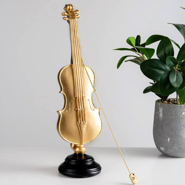 Enhabit Violin Decorative Accent - Gold