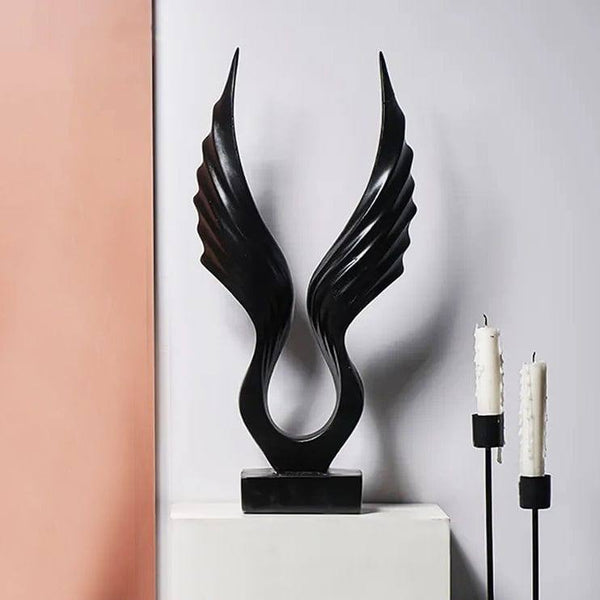 Enhabit Wings Decorative Sculpture - Black