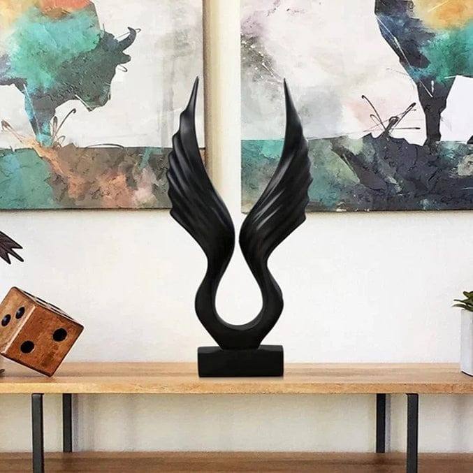 Enhabit Wings Decorative Sculpture - Black - Modern Quests