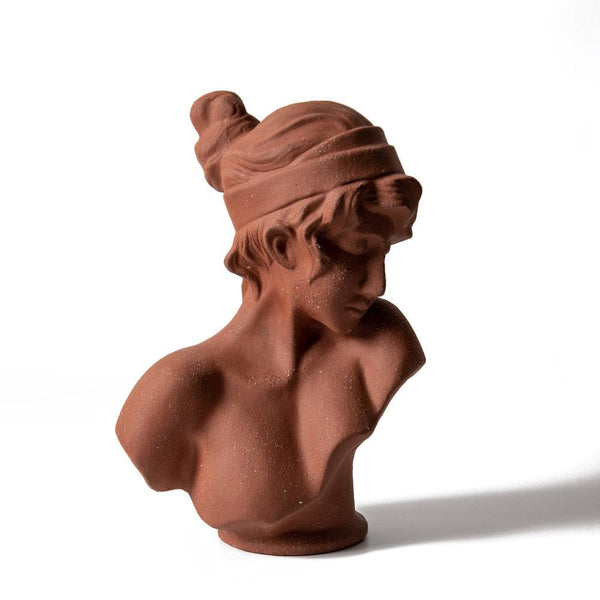 Enhabit Woman Bust Decorative Sculpture Medium - Terracotta