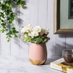 ESQ Living Amour Vase Medium - Rose Pink & Gold - Modern Quests