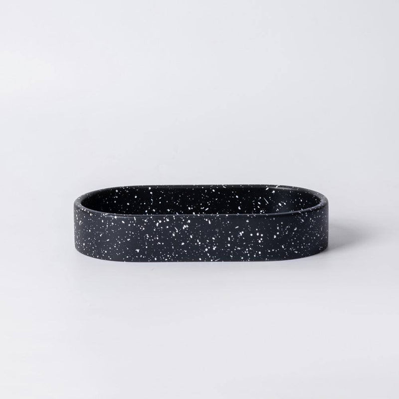ESQ Living Concrete Oval Tray - Speckled Black - Modern Quests