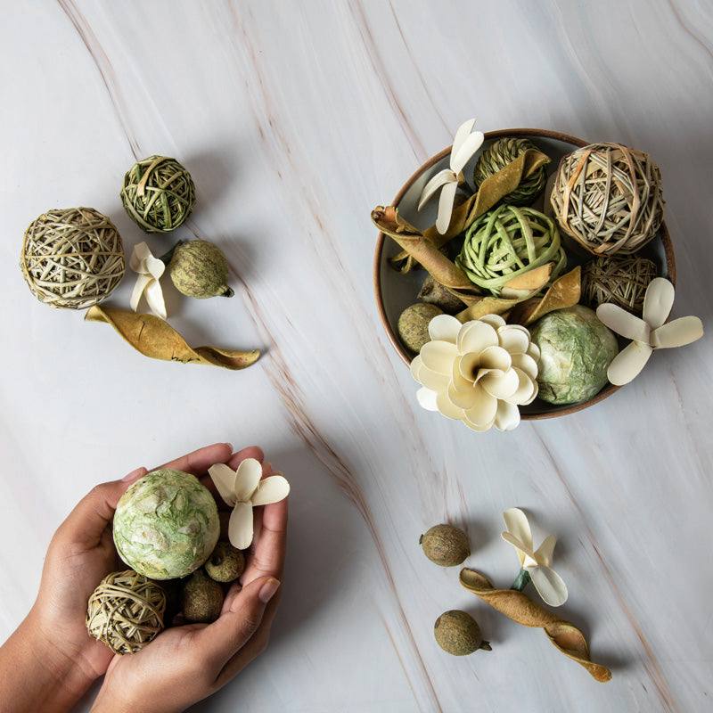 ESQ Living Decorative Vase Filler Balls - Assorted Green - Modern Quests