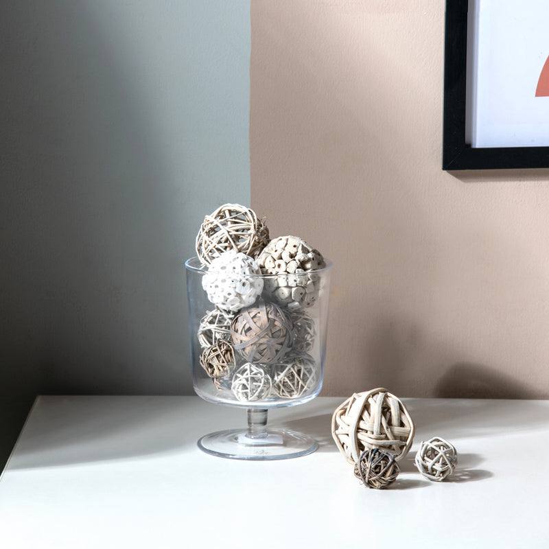 ESQ Living Decorative Vase Filler Balls - Grey & White