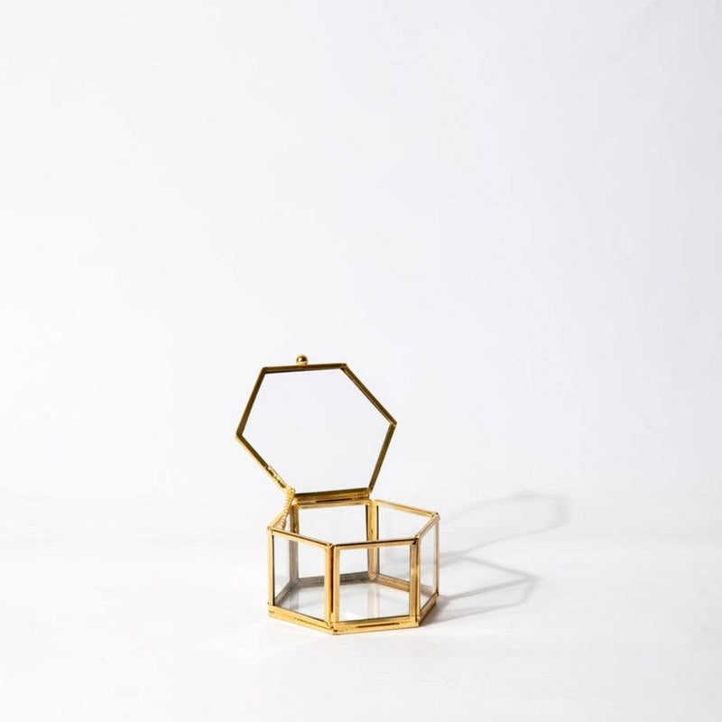 ESQ Living Hexagon Jewellery Box Small - Gold