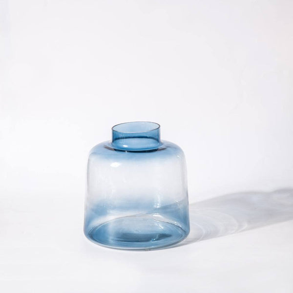 ESQ Living Isla Glass Vase Medium - Shaded Blue