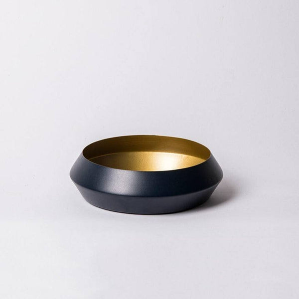 ESQ Living Jasper Metallic Bowl - Ink Blue Gold - Modern Quests