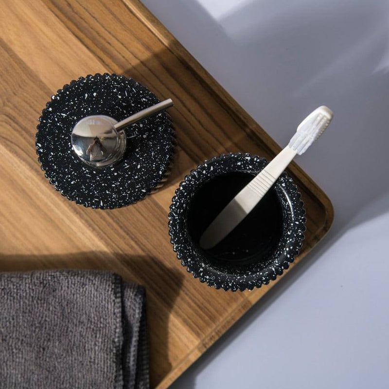 ESQ Living Lines Bathroom Set - Speckled Black