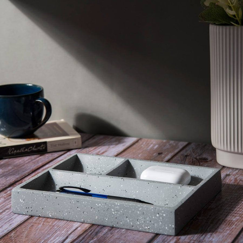 ESQ Living Sectional Desk Tray - Speckled Grey - Modern Quests