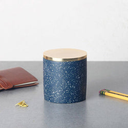 Grey Door Studio Speckled Storage Box - Navy Gold - Modern Quests