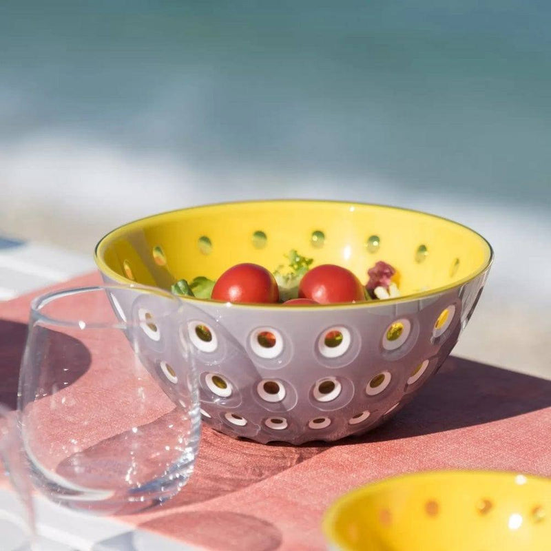 Guzzini Italy Le Murrine Bowl XL - Grey and Yellow - Modern Quests