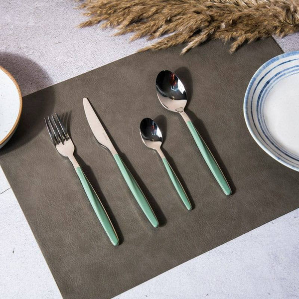 Guzzini Italy My Fusion 24-Piece Cutlery Set - Olive Green - Modern Quests
