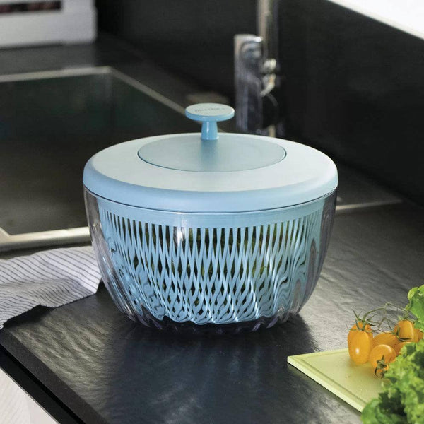 Guzzini Italy Spin & Store Salad Spinner - Blue - Modern Quests