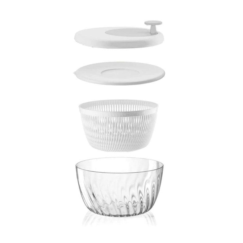 Guzzini Italy Spin & Store Salad Spinner - White - Modern Quests