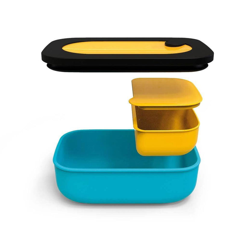 Guzzini Italy Store & Go Lunch Box - Blue Yellow - Modern Quests