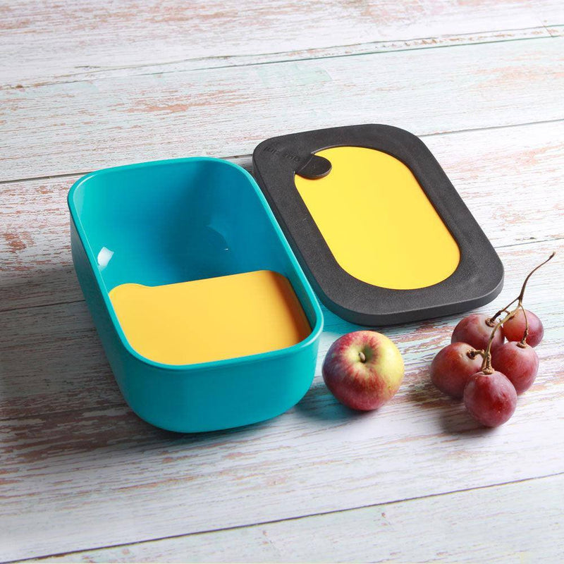 Guzzini Italy Store & Go Lunch Box - Blue Yellow - Modern Quests