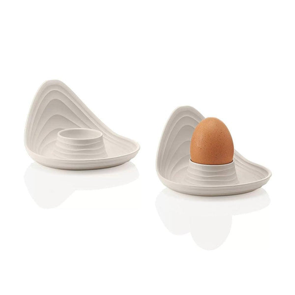 Guzzini Italy Tierra Egg Holders, Set of 2 - Milk White - Modern Quests
