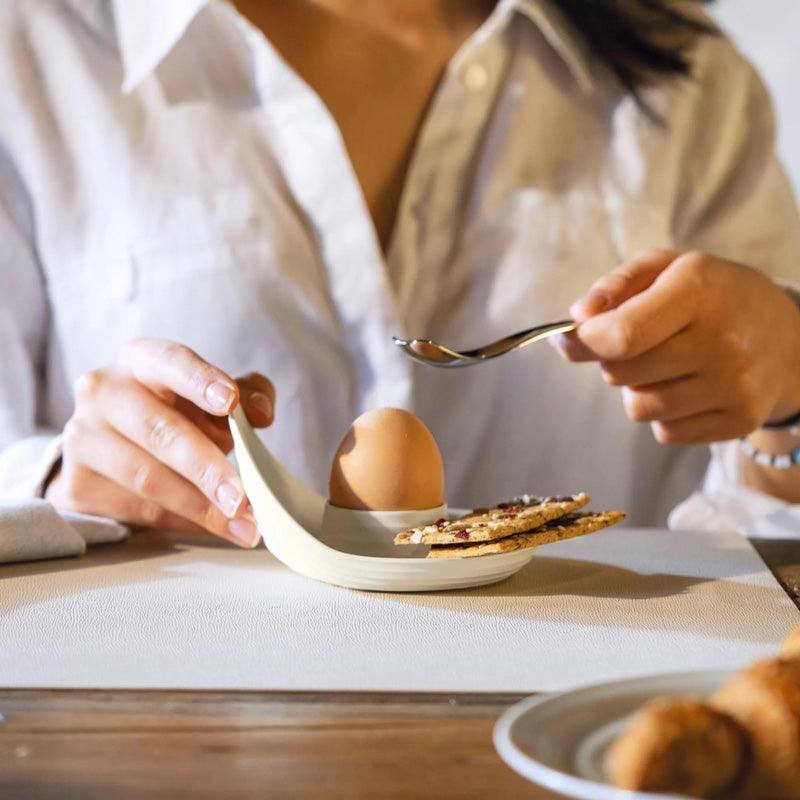 Guzzini Italy Tierra Egg Holders, Set of 2 - Milk White - Modern Quests