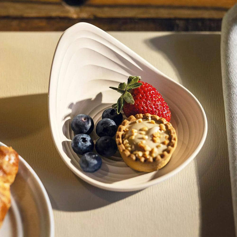Guzzini Italy Tierra Small Snack Dishes, Set of 2 - Milk White - Modern Quests