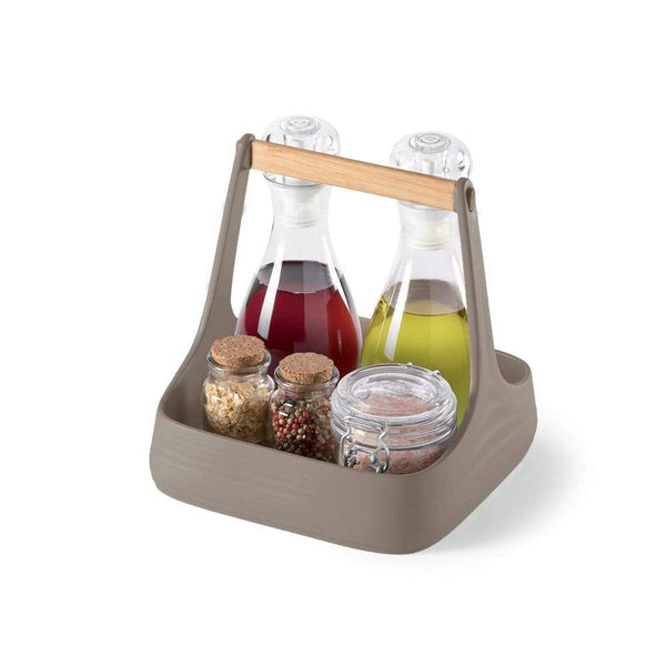 Guzzini Italy Tierra Table Caddy - Taupe - Modern Quests