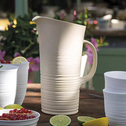 Guzzini Italy Tierra Water Pitcher with Lid - Milk White - Modern Quests