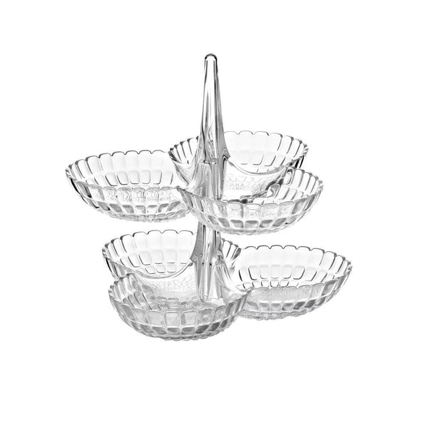 Guzzini Italy Tiffany 2-Tier Sectional Serving Bowls - Clear