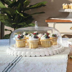 Guzzini Italy Tiffany Cake Serving Set - Milk White - Modern Quests