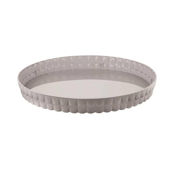 Guzzini Italy Tiffany Round Tray - Taupe - Modern Quests