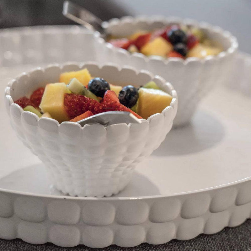 Guzzini Italy Tiffany Small Bowls, Set of 2 - Milk White - Modern Quests