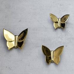 Home Artisan Cassidy Butterfly Wall Sculptures, Set of 3 - Gold - Modern Quests
