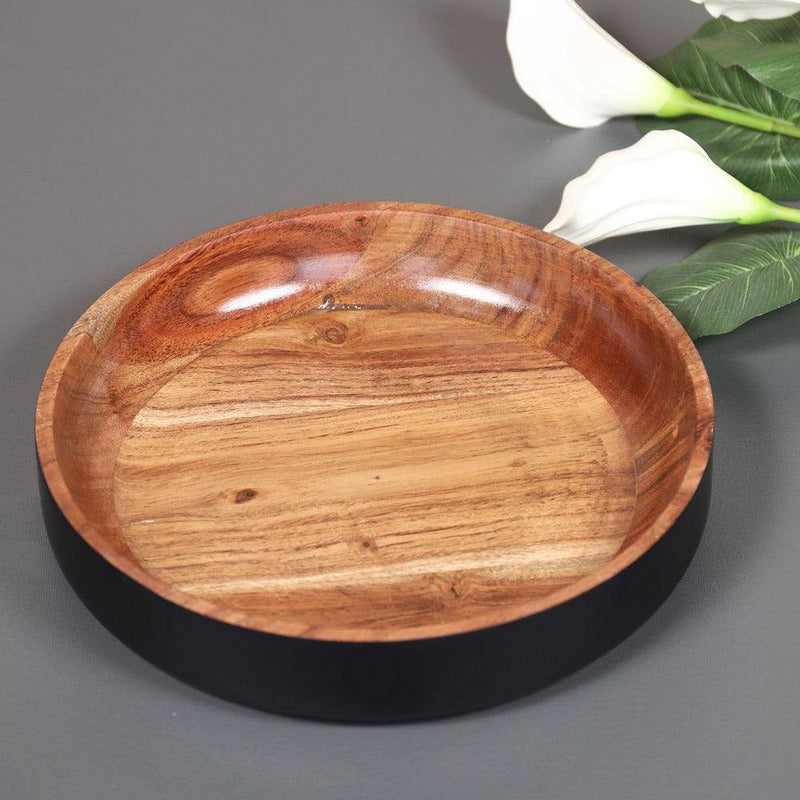 iCraft Wooden Serving Bowl Medium - Black - Modern Quests