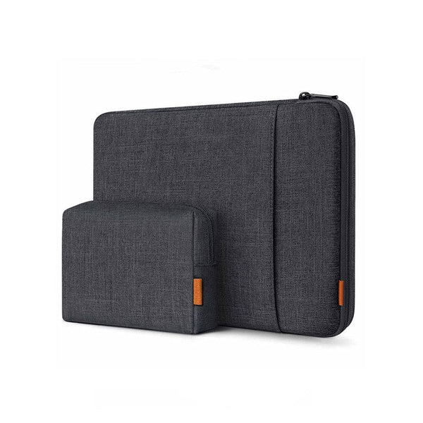 Inateck EdgeKeeper Laptop Sleeve With Pouch - Black Grey 14 Inches