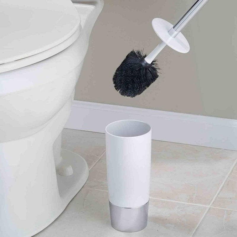 InterDesign Duetto Toilet Bowl Brush & Holder - Modern Quests