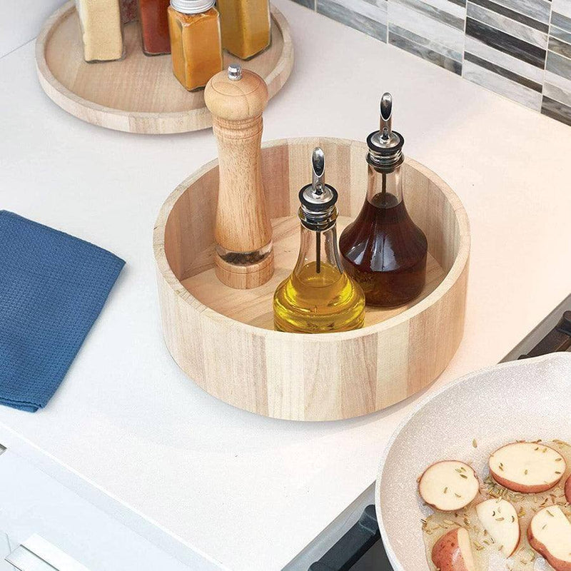 InterDesign Ecowood Turntable Organizer - Tall - Modern Quests