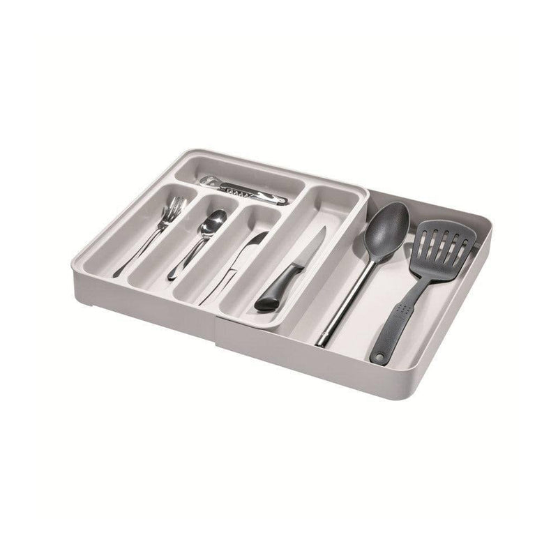 InterDesign Expandable Cutlery Tray - Grey - Modern Quests