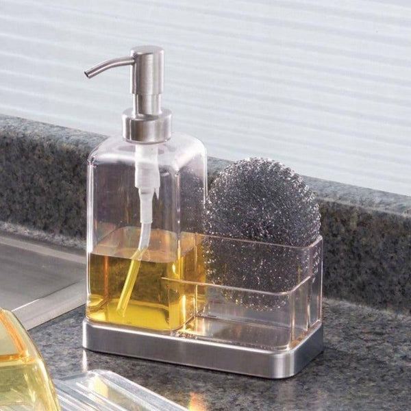 InterDesign Forma Soap and Sponge Caddy - Clear - Modern Quests