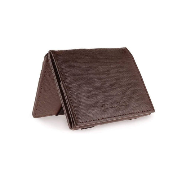 Jaimie Jacobs Germany Flap Boy Wallet with Coin Pouch - Saffiano Dark Brown