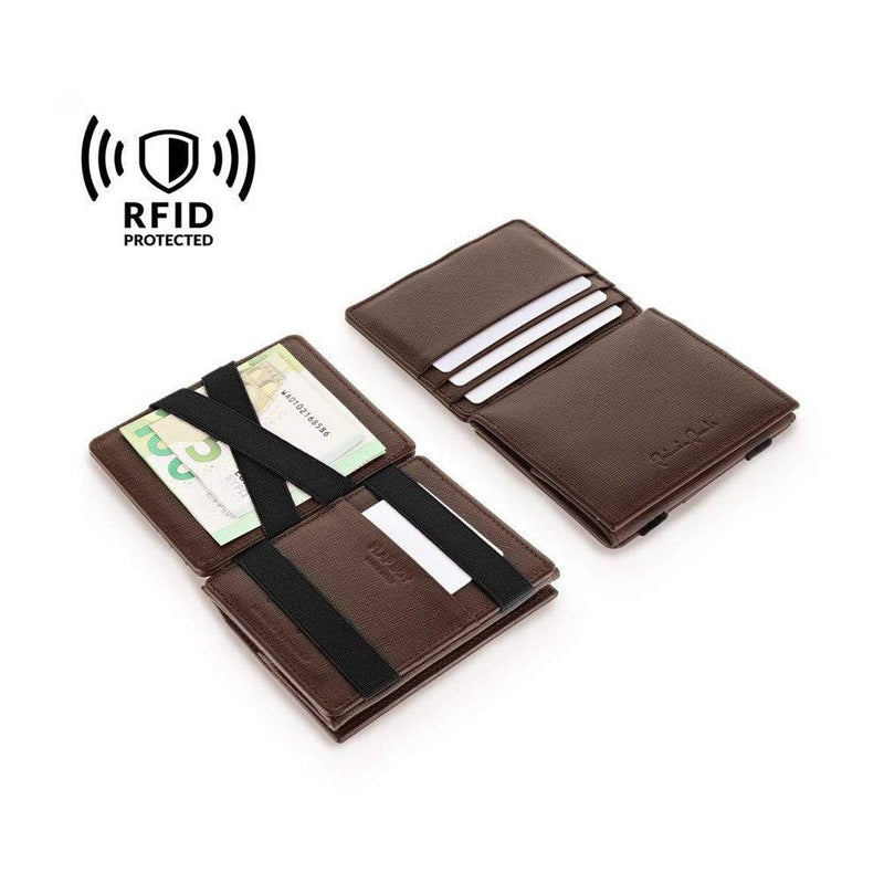 Jaimie Jacobs Germany Flap Boy Wallet with Coin Pouch - Saffiano Dark Brown - Modern Quests