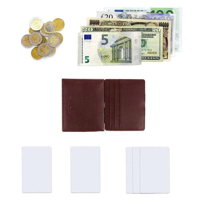 Jaimie Jacobs Germany Flap Boy Wallet with Coin Pouch - Saffiano Dark Brown - Modern Quests