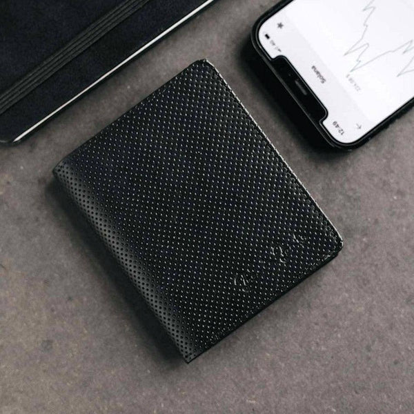 Jaimie Jacobs Germany Slimstar Bifold Wallet - Perforated Black - Modern Quests