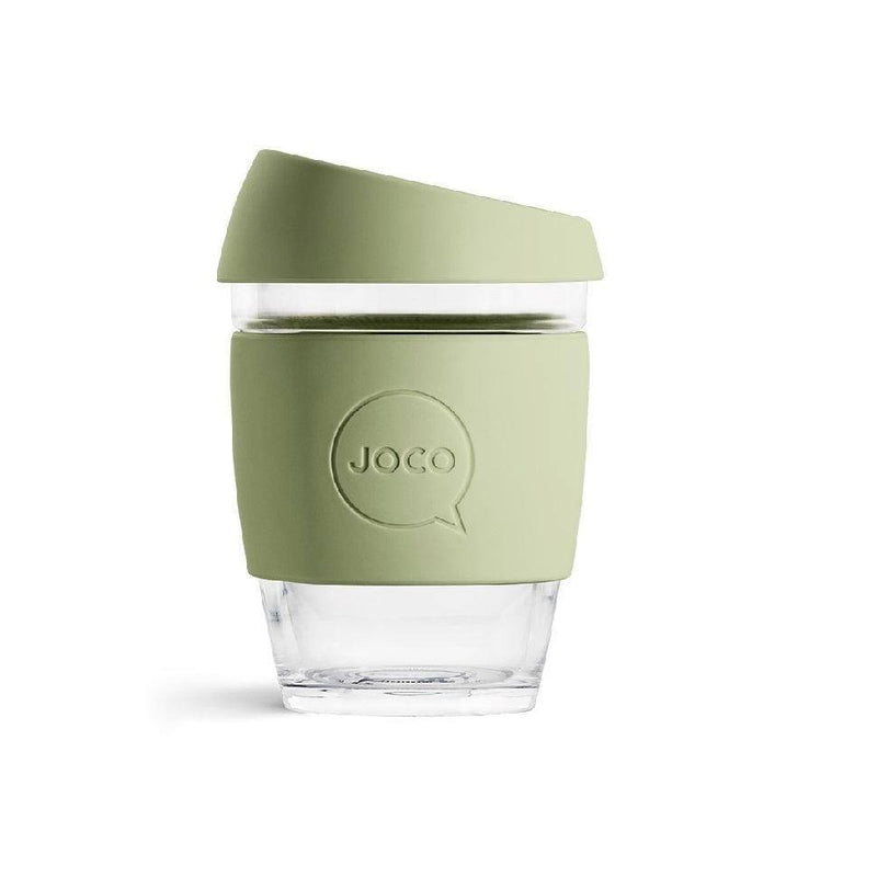 JOCO Australia Reusable Glass Cup 345ml - Army Green