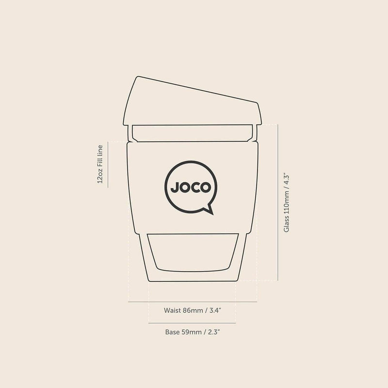 JOCO Australia Reusable Glass Cup Medium - Army Green - Modern Quests
